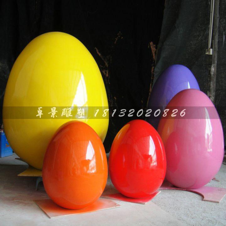 彩繪彩蛋雕塑，玻璃鋼彩蛋雕塑，圣誕節彩蛋雕塑
