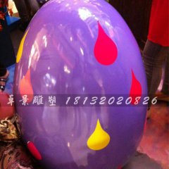彩繪彩蛋雕塑，玻璃鋼彩蛋雕塑，圣誕節彩蛋雕塑