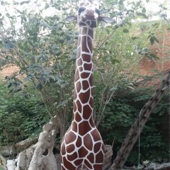 玻璃鋼彩繪梅花鹿雕塑玻璃鋼