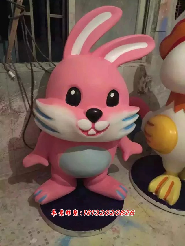 玻璃鋼卡通動物雕塑，玻璃鋼小動物雕塑