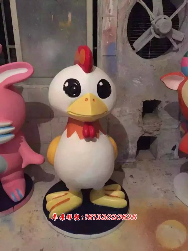 玻璃鋼卡通動物雕塑，玻璃鋼小動物雕塑