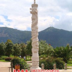 石頭柱子石雕龍柱雕塑