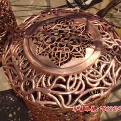 鍛銅燈罩，鏤空銅雕燈罩