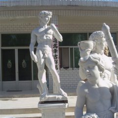 漢白玉大衛石雕，西方人物石雕