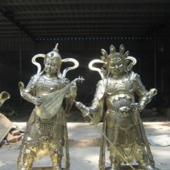 四大天王銅雕，鎏金四大天王銅雕