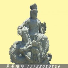 觀音菩薩石雕，觀音菩薩坐龍石雕