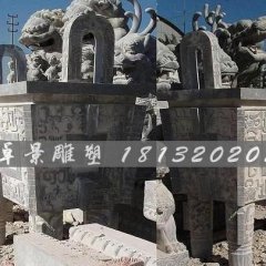 石方鼎，司母戊鼎石雕，仿古石鼎