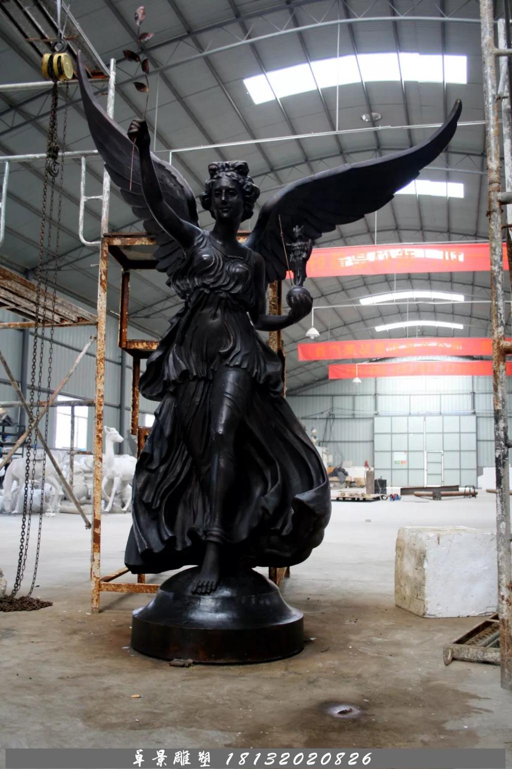 和平女神銅雕，鑄銅和平女神雕塑 (2)
