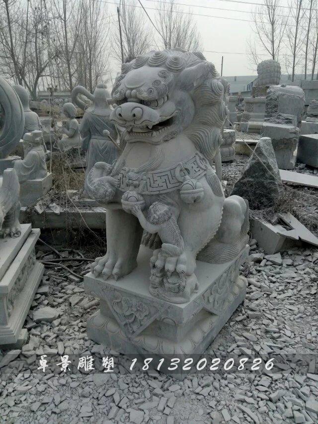 獅子石雕，仿古獅子石雕，門獅石雕 (4)
