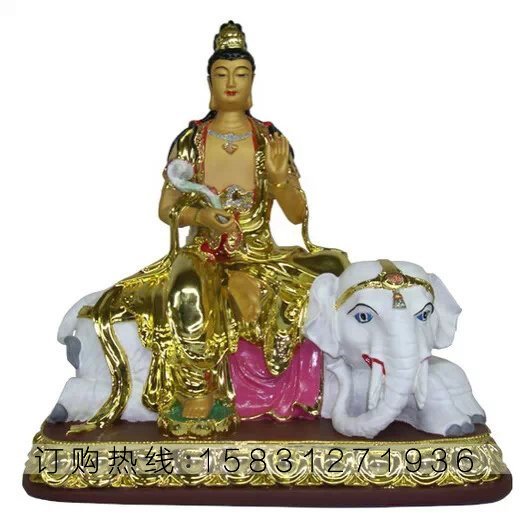 玻璃鋼彩繪普賢菩薩雕塑，玻璃鋼彩繪菩薩雕塑 (1)