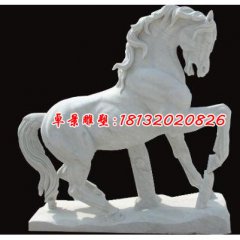 石雕馬，駿馬石雕，漢白玉駿馬雕塑