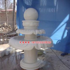 風水球石雕，漢白玉風水球雕塑