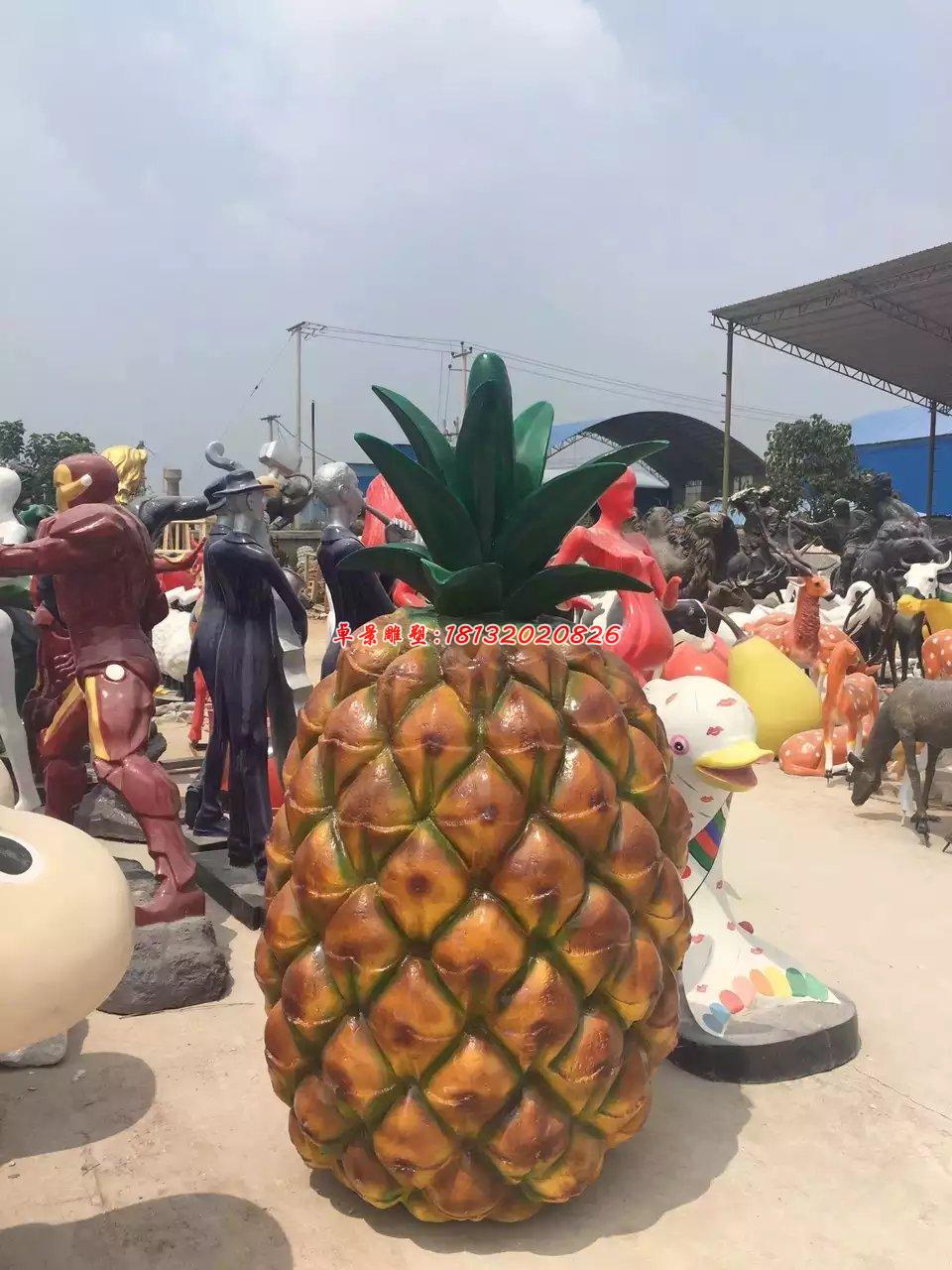 玻璃鋼公園雕塑，玻璃鋼仿真大菠蘿