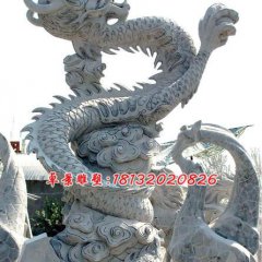 石雕龍雕塑，大理石龍雕塑