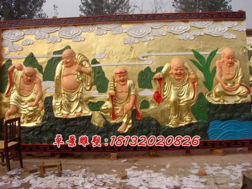 十八羅漢銅浮雕，寺廟銅浮雕