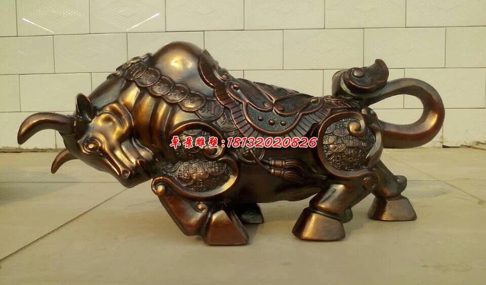 開荒牛銅雕，廣場招財牛銅雕