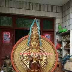 千手觀音銅雕，寺廟銅佛像