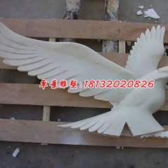 老鷹石雕，漢白玉老鷹雕塑