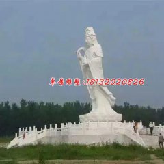 觀世音石雕，漢白玉大型觀音石雕