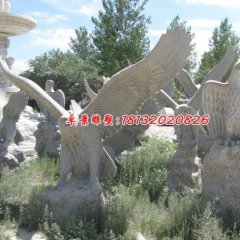 大理石老鷹雕塑，大展宏圖雄鷹石雕