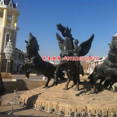 阿波羅戰車雕塑，小區景觀銅雕