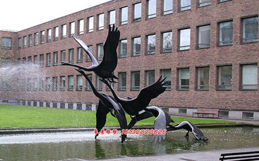 銅雕鶴雕塑，飛鶴銅雕，大雁銅雕