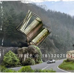 不銹鋼竹簡雕塑，不銹鋼地方雕塑