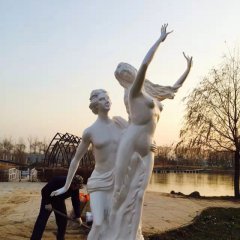 玻璃鋼西方人物雕塑，玻璃鋼情侶雕塑