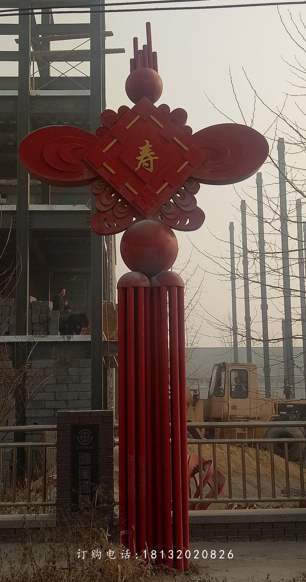 不銹鋼中國結雕塑，公園景觀不銹鋼雕塑 (1)