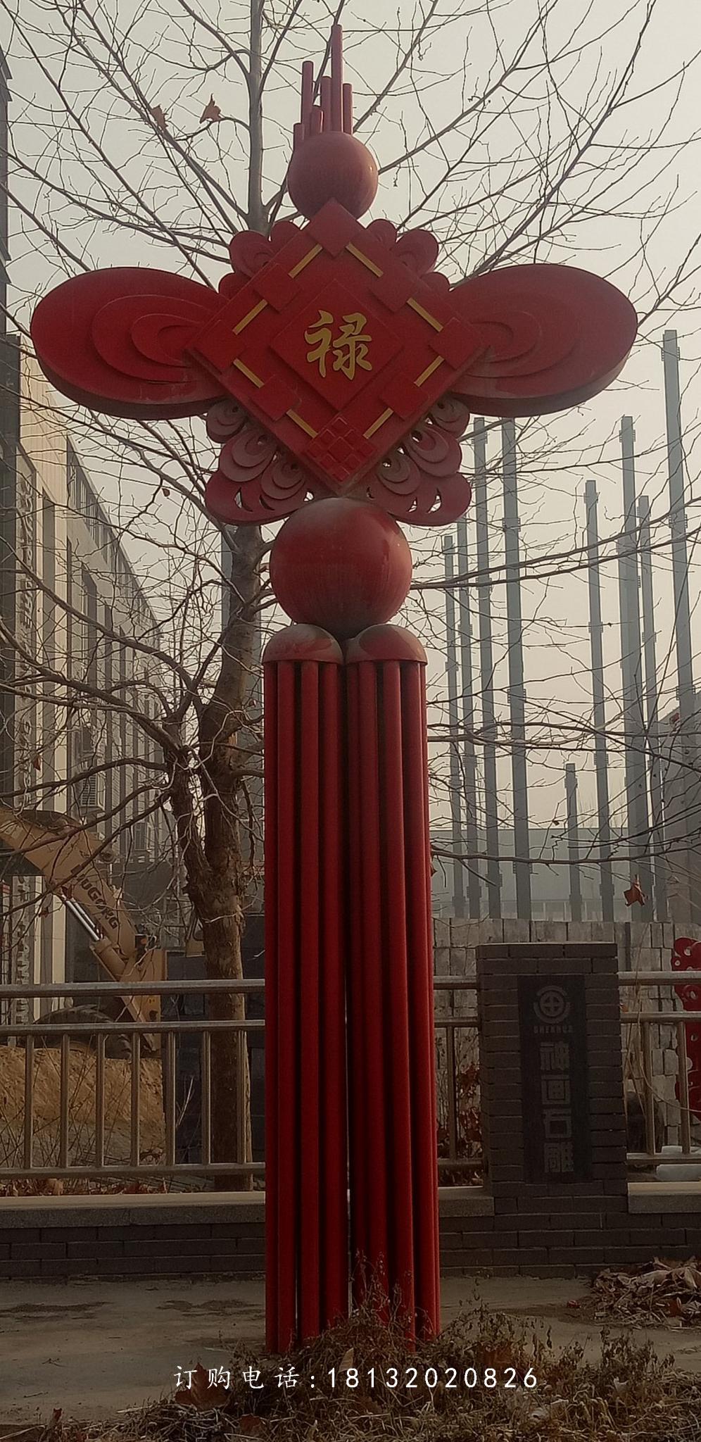 不銹鋼中國結雕塑，公園景觀不銹鋼雕塑 (2)