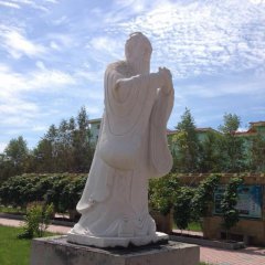 孔子石雕，名人石雕，校園人物雕塑