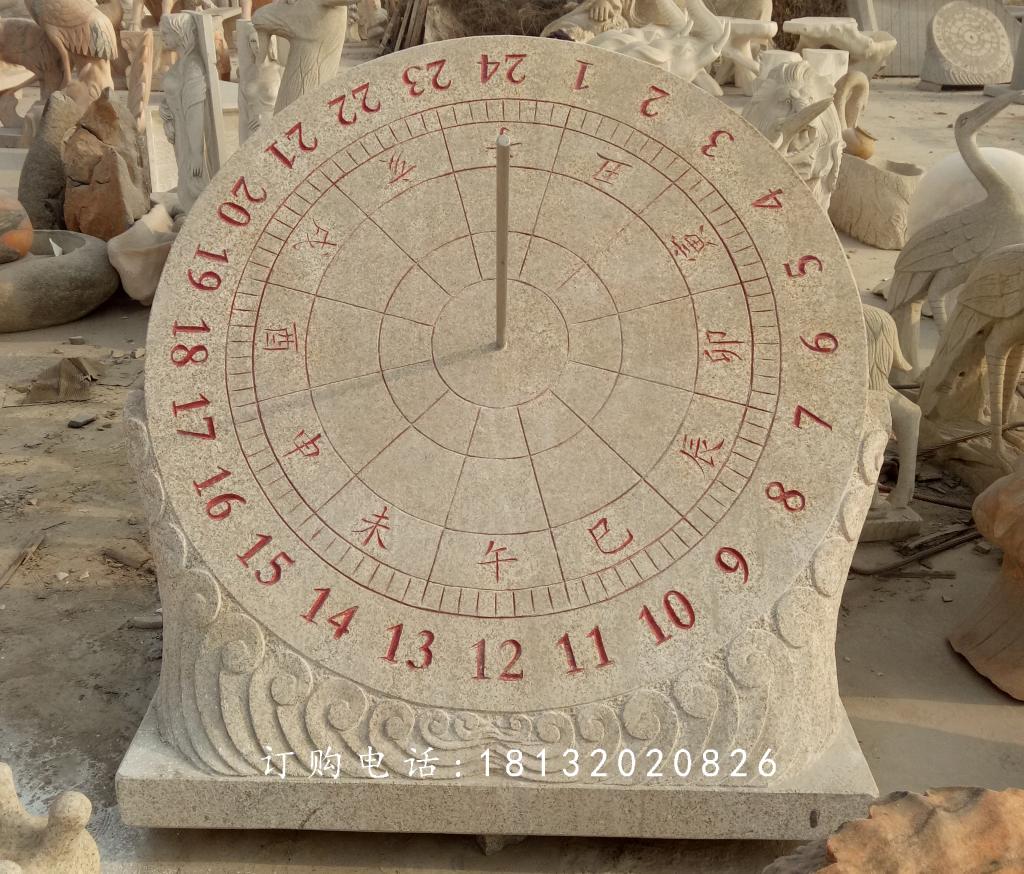 日晷石雕，大理石日晷雕塑，校園石雕
