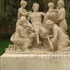 阿波羅與眾芙妮石雕，公園西方人物石雕