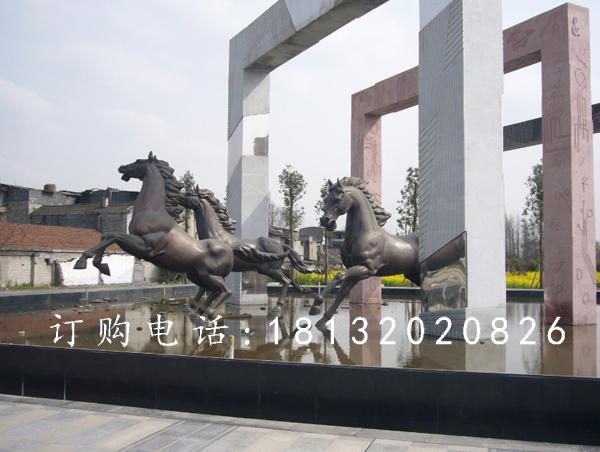 奔跑的馬銅雕，廣場銅雕馬
