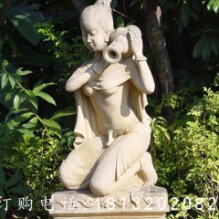 美女沐浴石雕，公園人物石雕