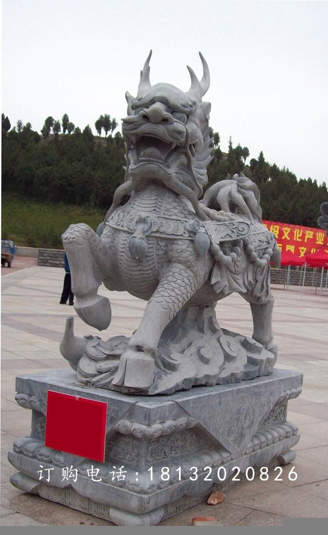 麒麟石雕，青石神獸石雕 (2)