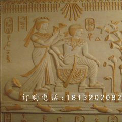 石浮雕，廣場(chǎng)人物坐竹筏石浮雕