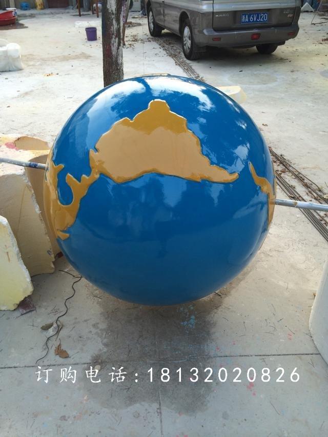 玻璃鋼地球儀雕塑，玻璃鋼仿真地球雕塑 (2)