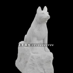 小兔小狗石雕，漢白玉十二生肖石雕