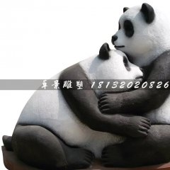 玻璃鋼熊貓雕塑，玻璃鋼動(dòng)物雕塑