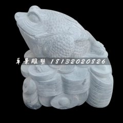 金蟾石雕，大理石招財金蟾雕塑