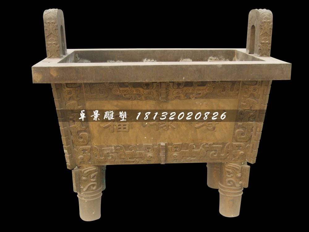 銅雕鼎，福祿壽鼎銅雕
