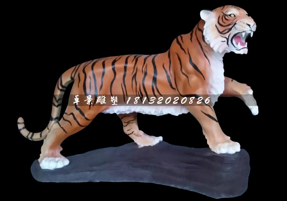 玻璃鋼老虎雕塑，玻璃鋼卡通動(dòng)物雕塑