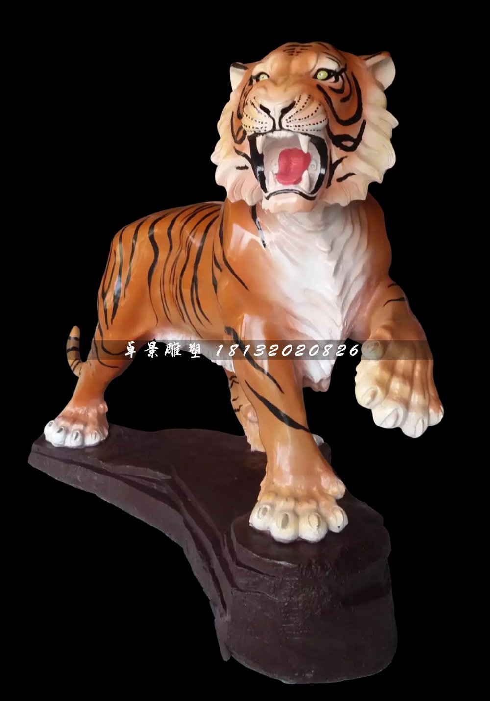玻璃鋼老虎雕塑，玻璃鋼卡通動(dòng)物雕塑
