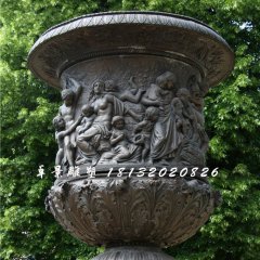 花盆銅雕，歐式花缽銅雕