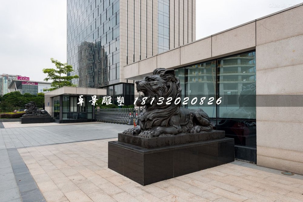 匯豐獅銅雕，銀行門口銅獅子
