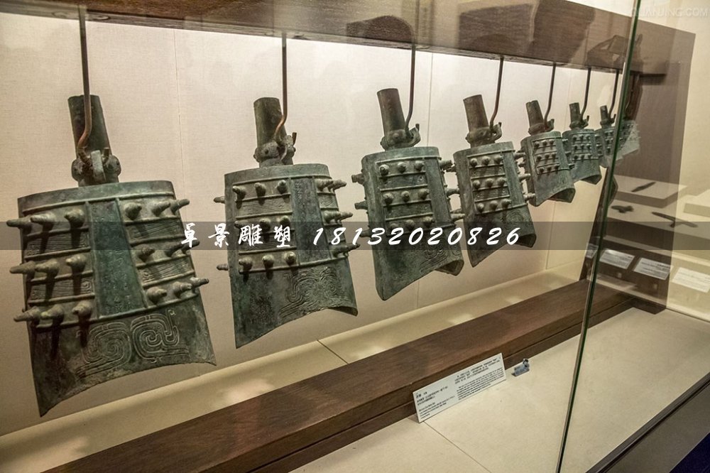編鐘銅雕，古代樂器銅雕 (3)
