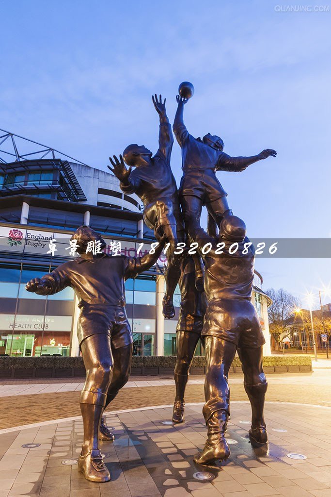 打籃球銅雕，廣場景觀銅雕 (2)
