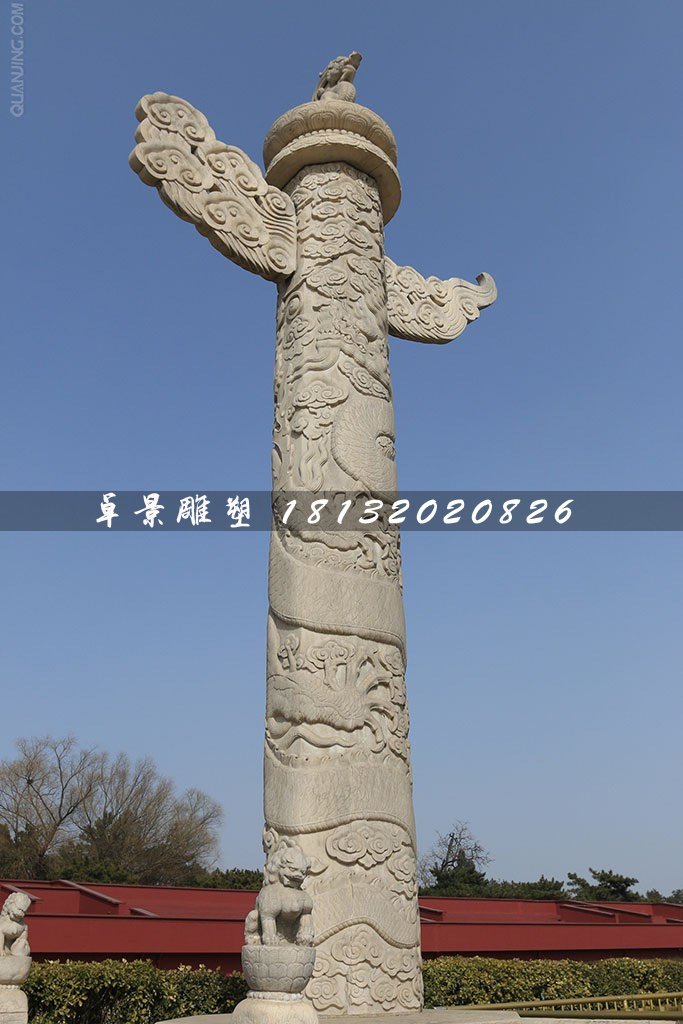 龍柱石雕，廣場華表石雕 (4)