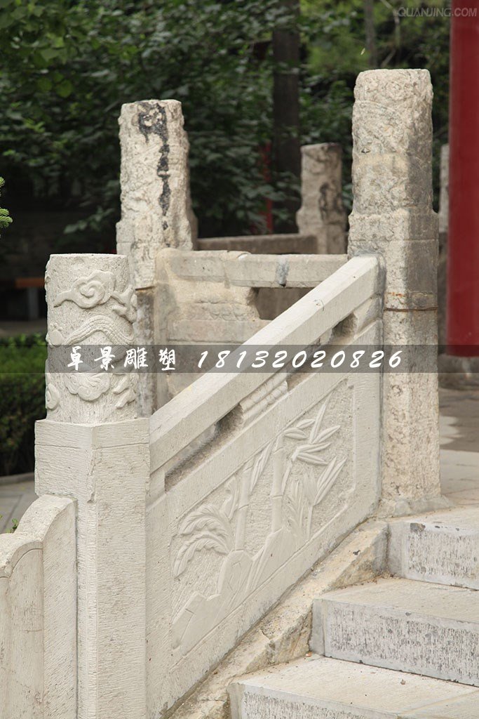 石雕欄板，竹子石浮雕欄板